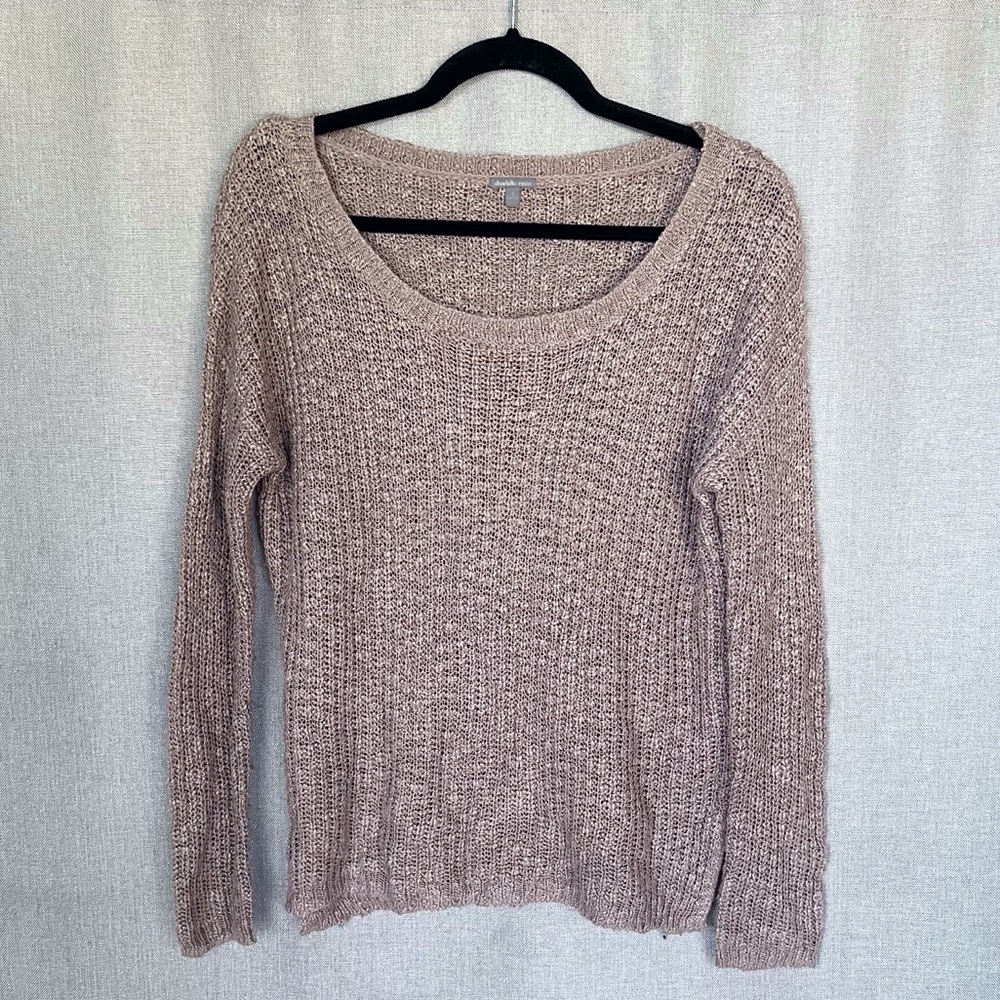 Charlotte Russe Scoop Neck Taupe Sweater Size S